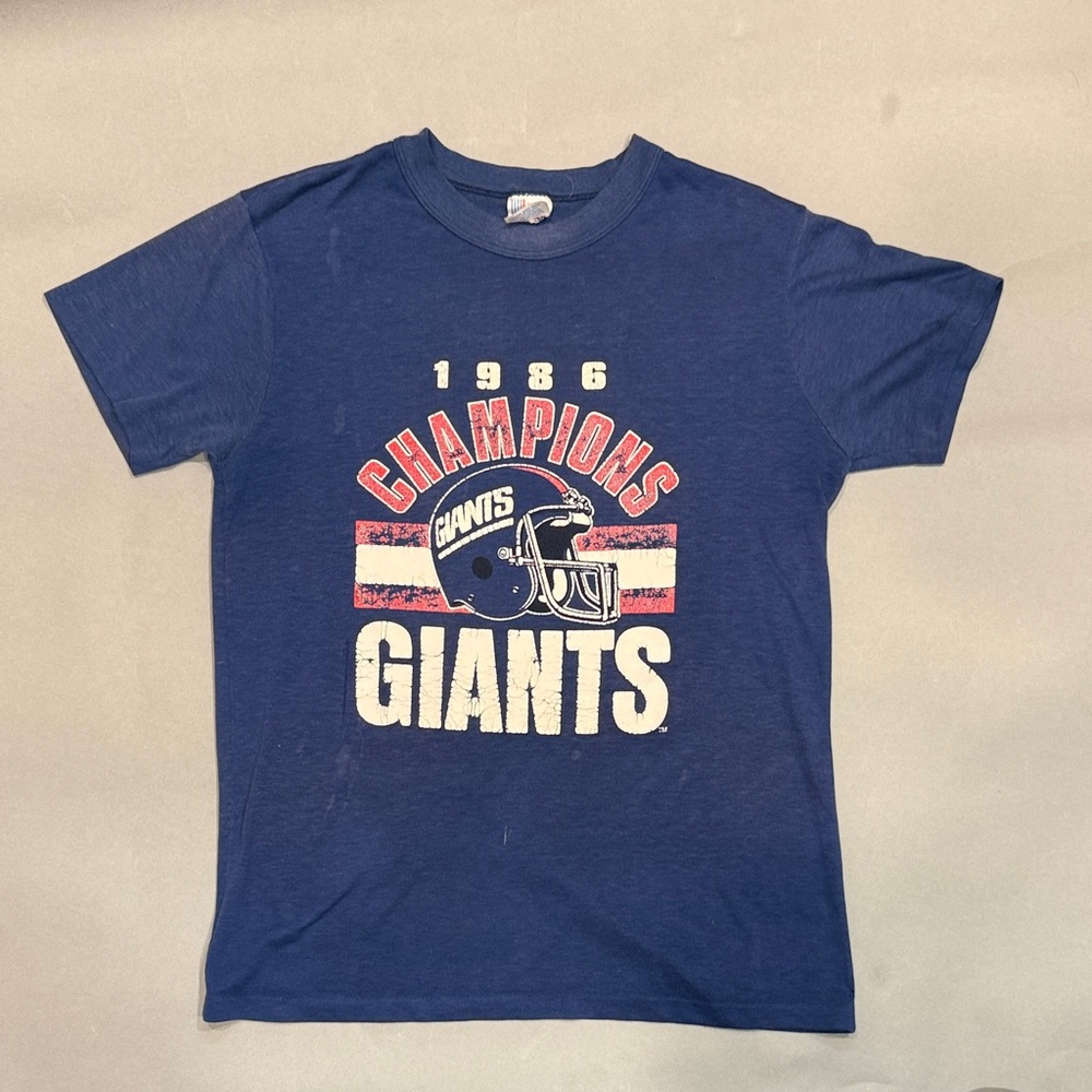 1986 Champions Giants Blue T-Shirt